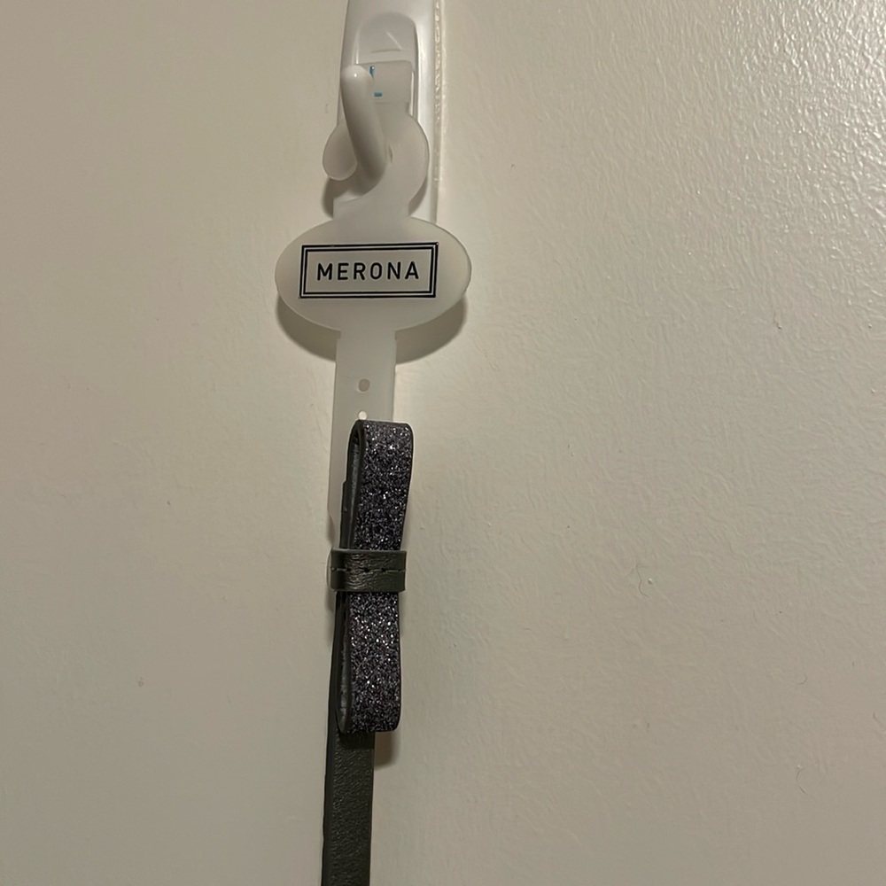 Merona - grey/silver thin belt -  Large -NWT